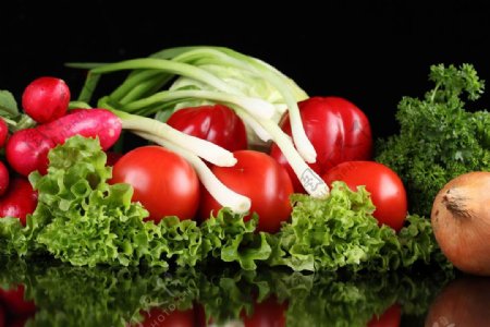 青菜和西红柿图片