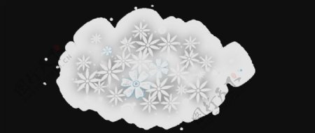 白色雪花动态图形视频素材