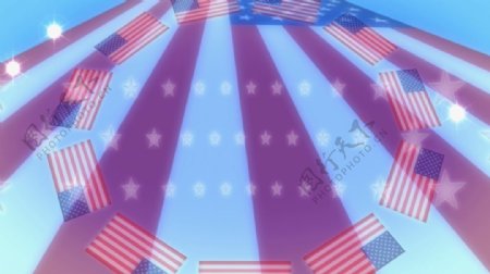美国国旗元素视频设计