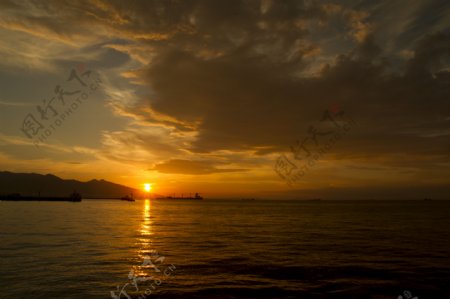 大海夕阳美景