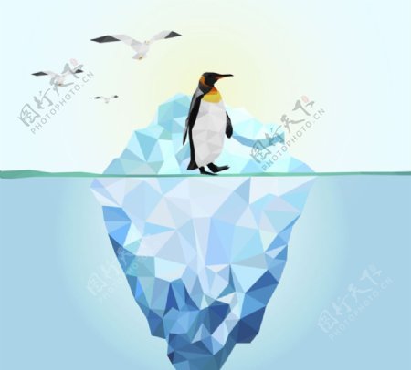 南极企鹅矢量图