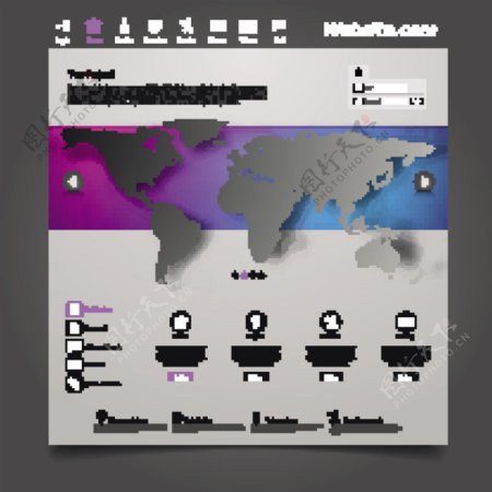 世界地图网页界面设计