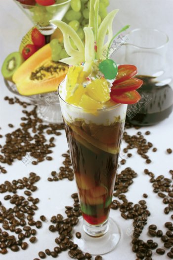 水果冰咖啡图片