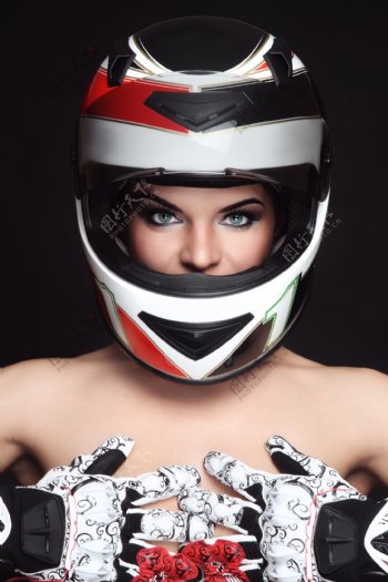 性感女摩托车手图片