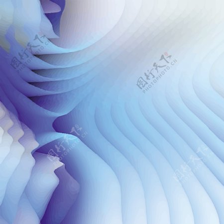 抽象蓝色波浪形状背景