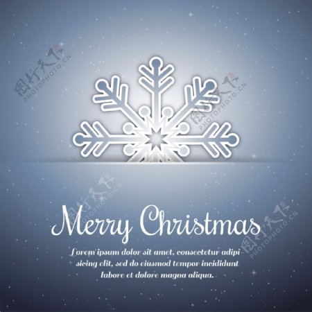 字体和雪花的圣诞背景
