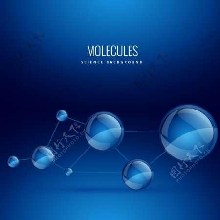 分子形状科技背景