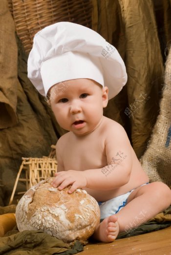 可爱小男孩厨师图片