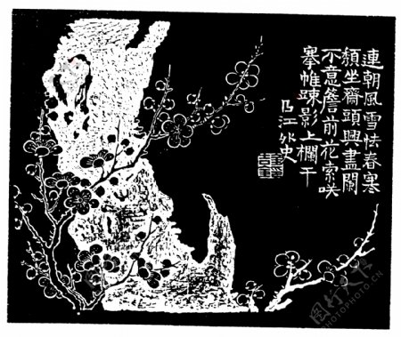 清代花鸟图案中国传统图案0005