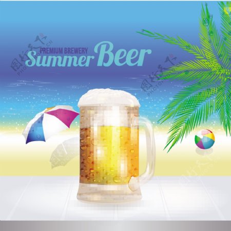夏季啤酒主题设计