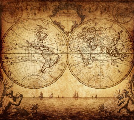 古老的航海地图