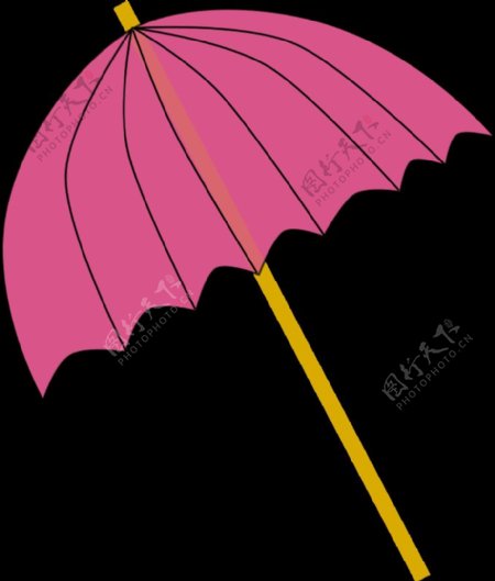 粉红色的透明遮阳伞伞