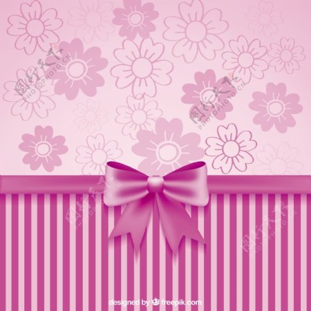 粉红丝带和装饰壁纸