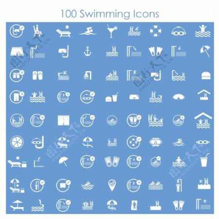 100游泳图标