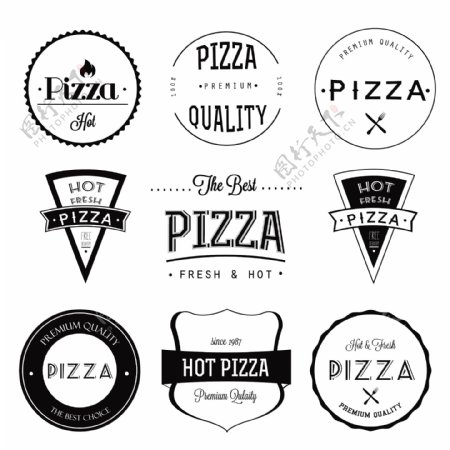 披萨字母标签