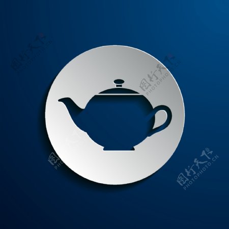 茶壶图标按钮