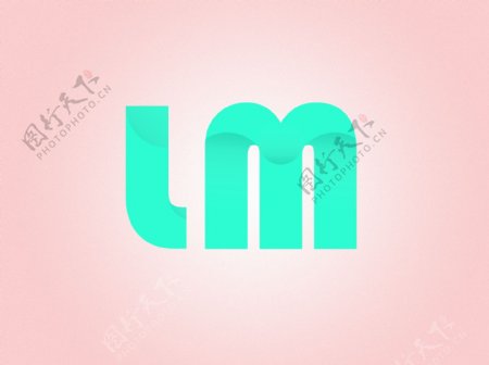 字母矢量图LM