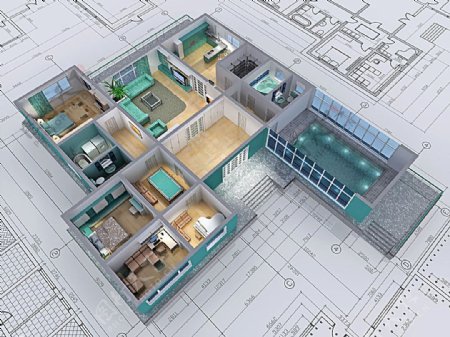 别墅3D效果图