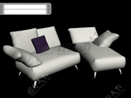 3d沙发靠椅垫脚凳