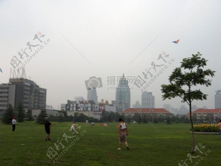 风筝在公园天津中国