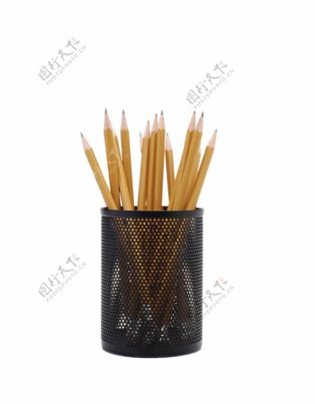 文化用品笔筒和铅笔抠图格式