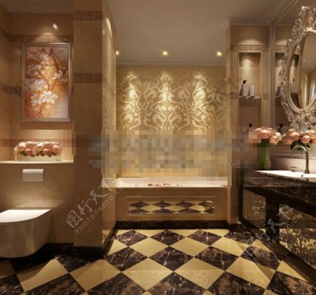 卫浴空间装饰3模型