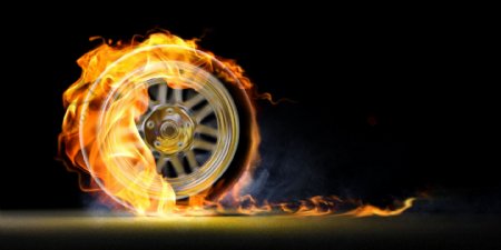 火焰轮胎图片