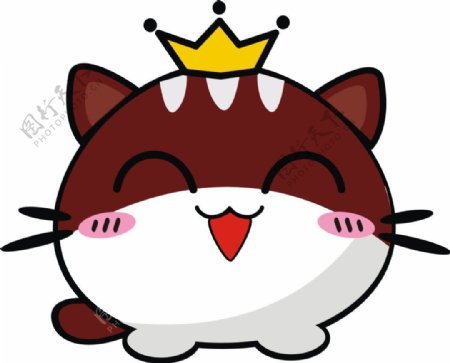 韩版可爱带皇冠猫咪