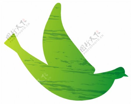 环保插画绿色飞鸽