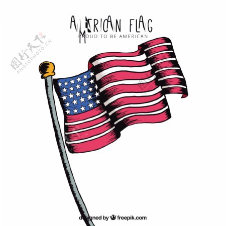 美国国旗的装饰背景