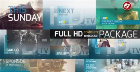 HD高清频道电视包装动画AE模板