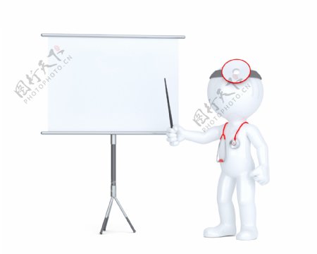 教学白色3D小人图片