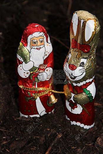 圣诞老人与兔子