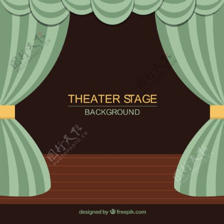 剧场舞台背景与窗帘
