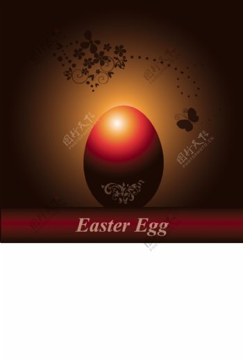 复活节花纹彩蛋背景矢量素材图片