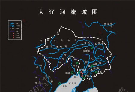 大辽河流域图
