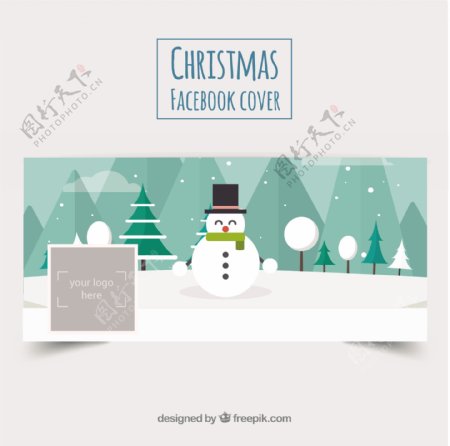 圣诞雪人脸谱网封面