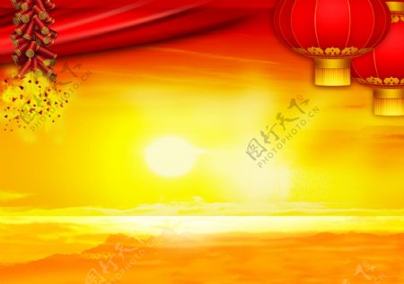 新年红色喜庆海报背景图片38