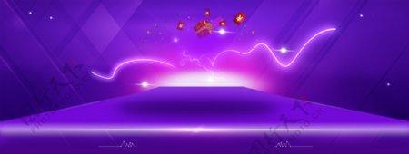 紫色节日banner
