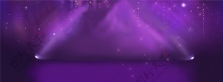 紫色梦幻淘宝海报背景