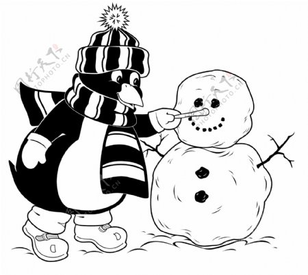 企鹅与雪人