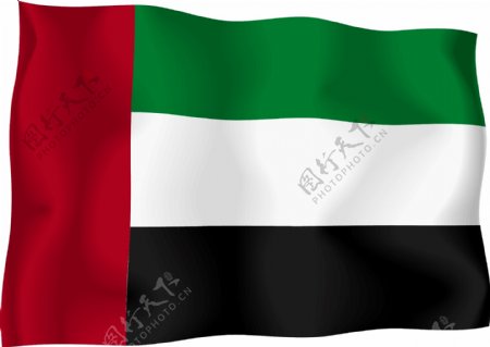 阿拉伯联合酋长国国旗矢量
