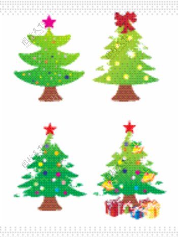 圣诞树矢量图标集