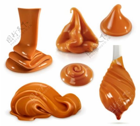 美味巧克力焦糖设计矢量素材下载