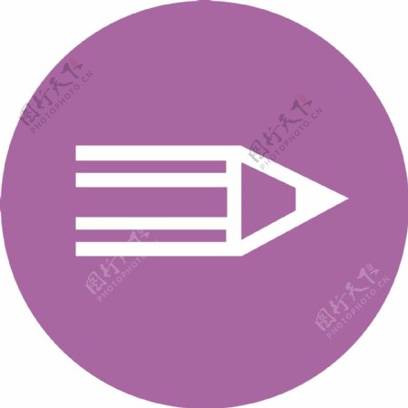 紫色背景铅笔图标