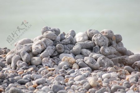海岸边的鹅卵石
