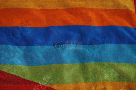 彩色的条纹毛巾
