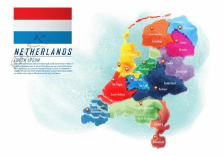荷兰地图矢量图