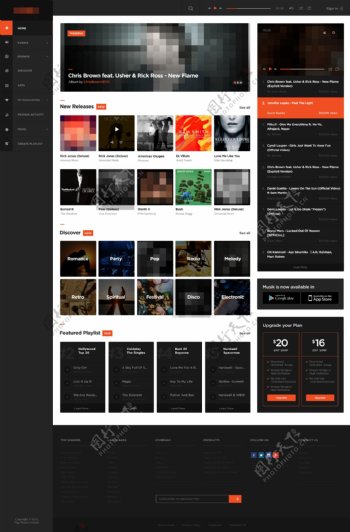 网页视频音乐影视网站模板设计