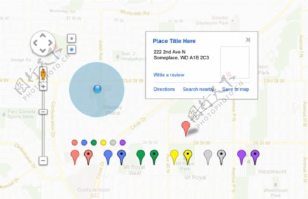 谷歌地图控制UI素材